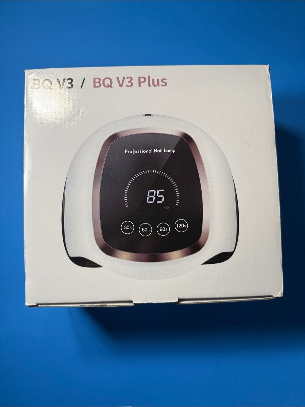 BQ V3 Plus Professional Nail Lamp - White with Rose Gold Trim